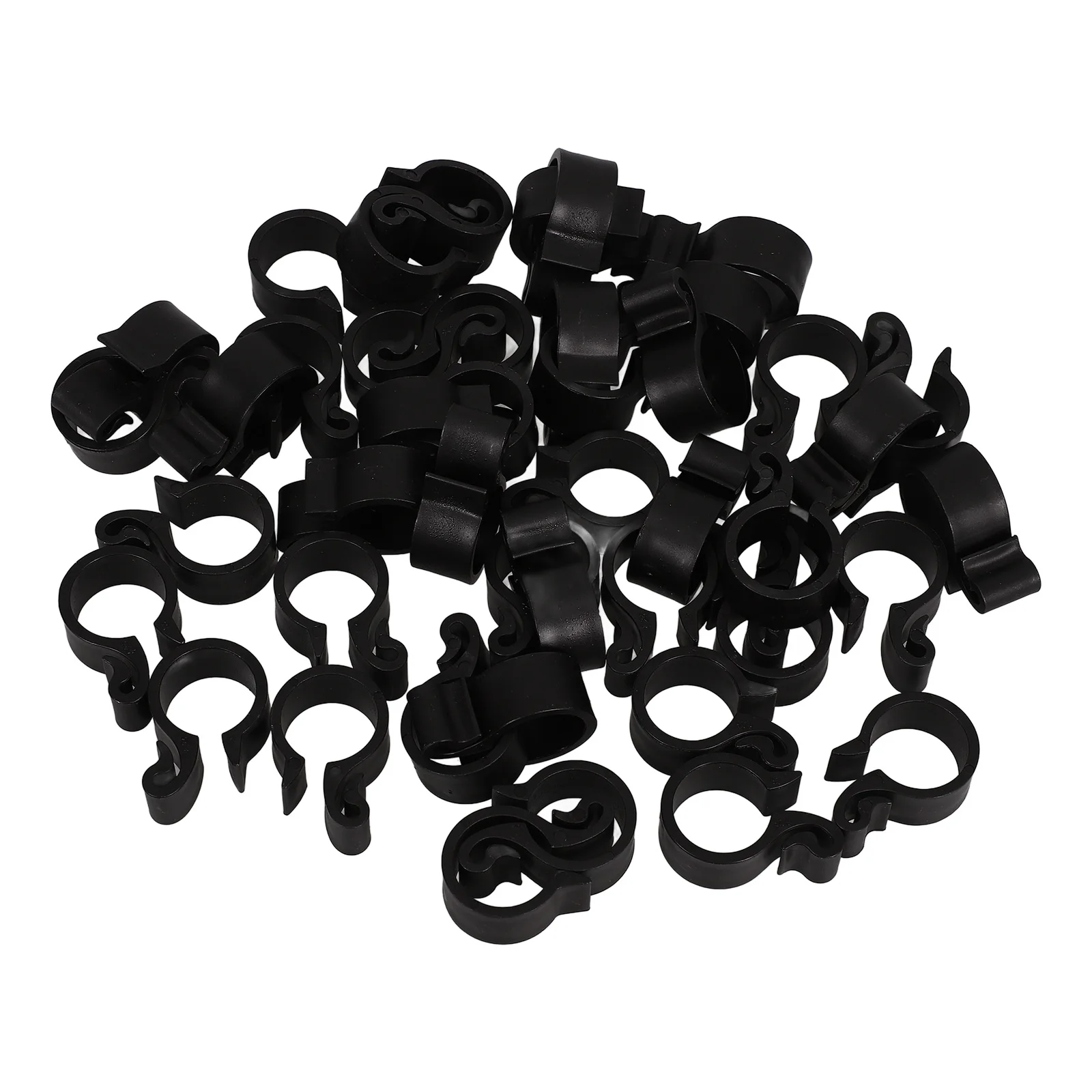 

50pcs Pipe Clamp Buckle Plastic Clips Hose Water Quick Connector Tube Clamps Black Hooks Irrigation Garden Drip System Fruit