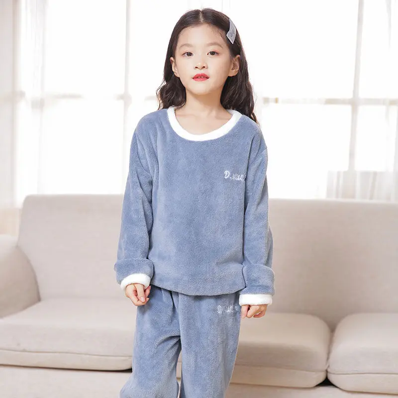 Baby Sleepwear Homewear Family Matching Outfits 2-12T Boys Girls Pajamas Suits Autumn Winter Velvet Sets Clothes