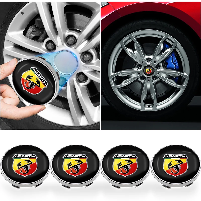 4pcs 60mm Car Wheel Center Hub Cap Rim Cover Emblem Stickers For Abbas FIAT Punto 500 Tipo Stilo Palio Bravo Doblo Panda Ducato