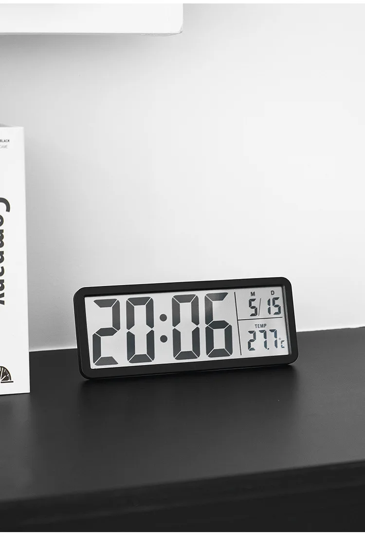 Creative LCD Multifunctional Wall Clock, Living Room Clock, , Large Screen, New Electronic Clock, (No Alarm Function)