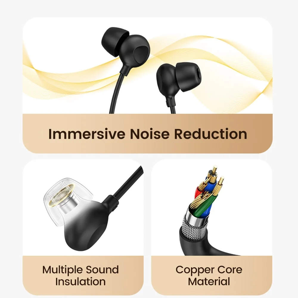 OLAF Tipo-C/3.5MM Silicone Sono Fones de ouvido com fio In-ear Handsfree com cabo Fones de ouvido com microfone Fones de ouvido de controle em linha