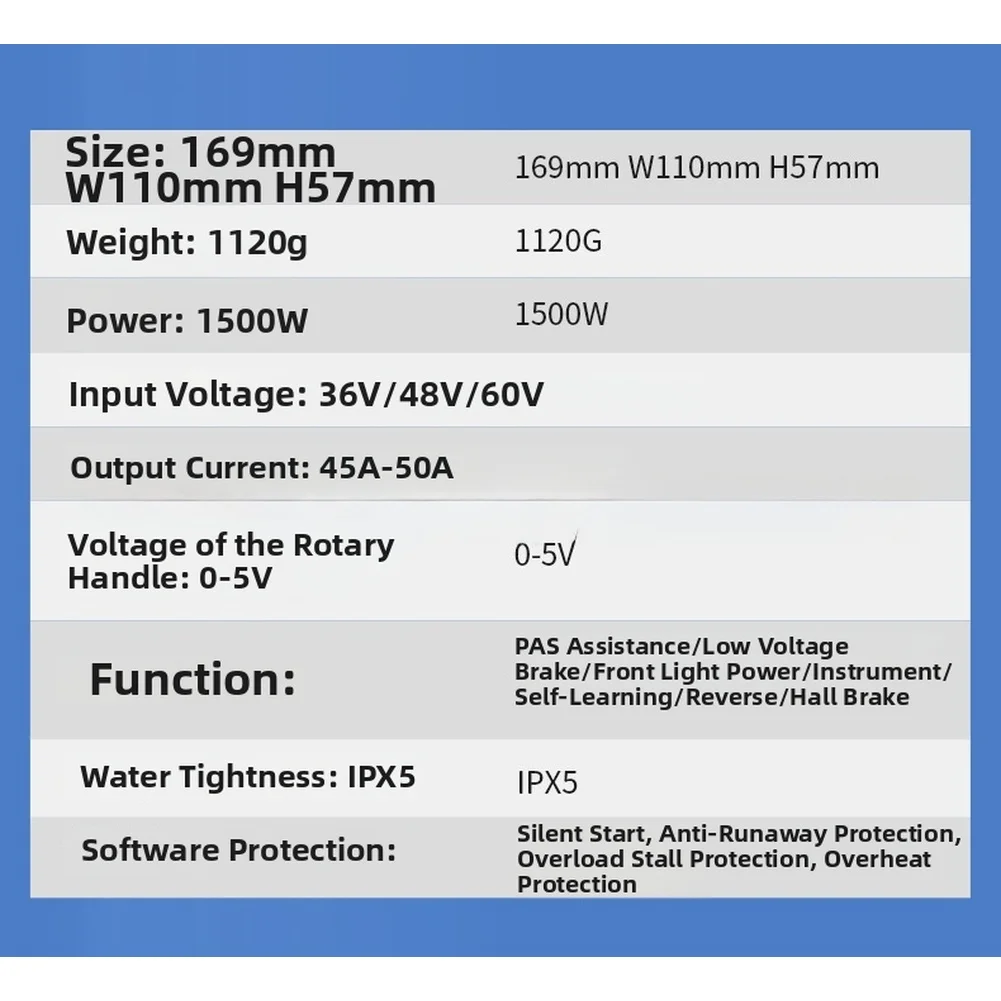 

Electric Scooter Motor Controller Kit 36V 48V 60V with LCD Display 1500W Output 18-Tube Design and Low Voltage Braking Support