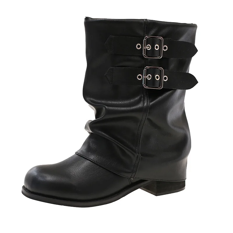Fashionable Women's Boots Trending This Year New Black Super Hot Pants Tube Boots Thick Bottom Western Style Fashion