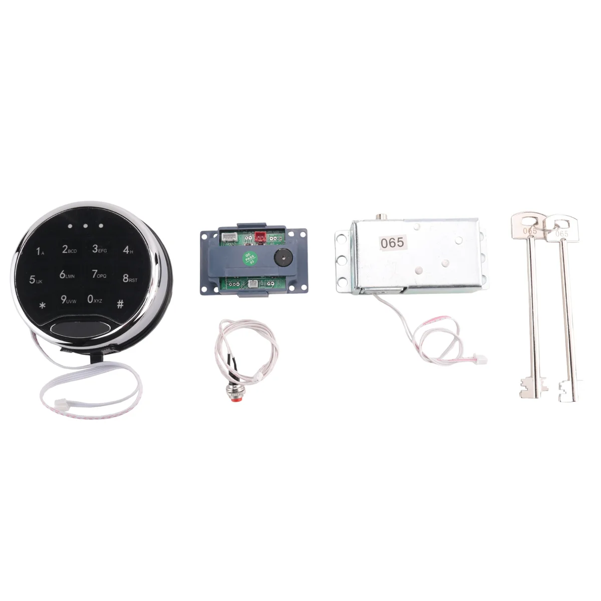 

Safe Lock Replacement Electronic Safe Lock Safe Lock Kit Touch Pad/Keypad with Solenoid Lock 2 Override Keys