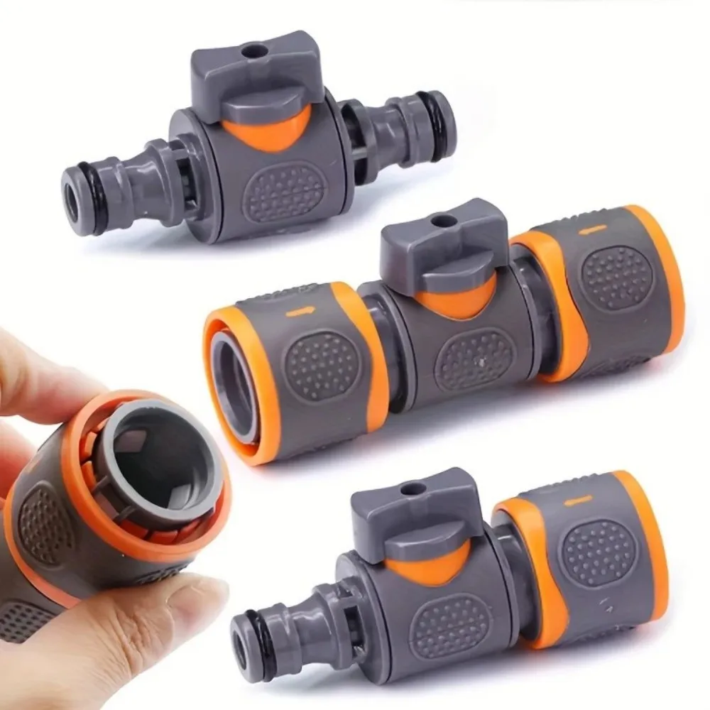 3PCS 16mm Ball Valve Hose Quick Connect Coupler Extension Fitting for Garden Irrigation Pipe Water Stop Repair