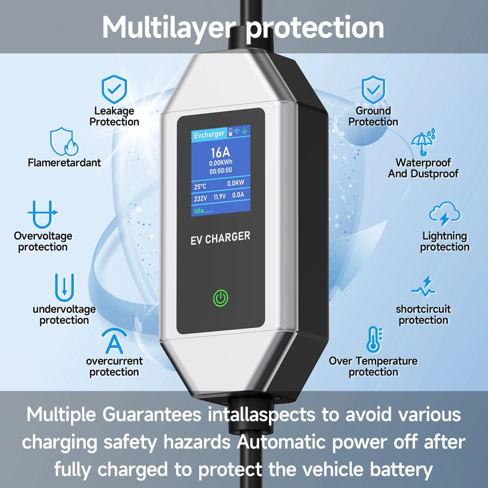 Caricatore EV AFEEV 11KW Smart - Portable Ev Charger 16A Adjustable recensione e prezzo
