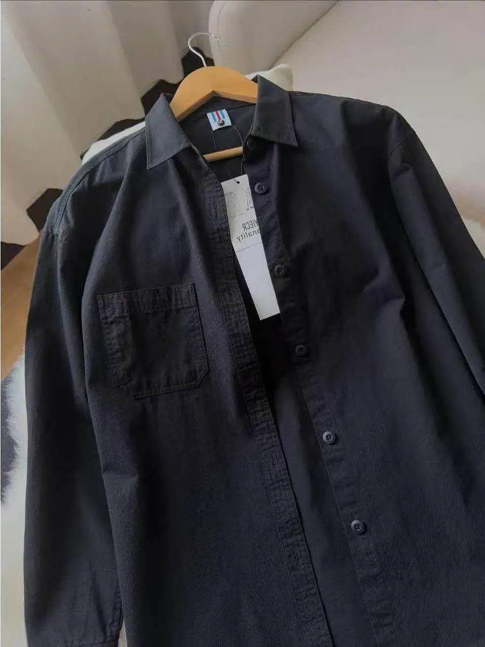 B76 black-with pockets heavy cotton