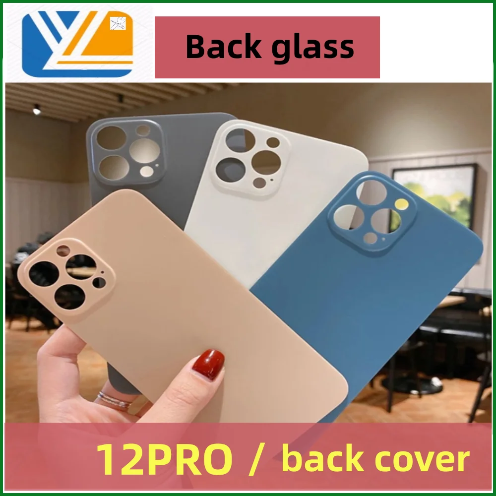 For iPhone 12/12PRO/12PROMAX Back Cover Glass Fast Replacement High Quality Housing Battery Cover Big Hole Rear Glass+3M Tape