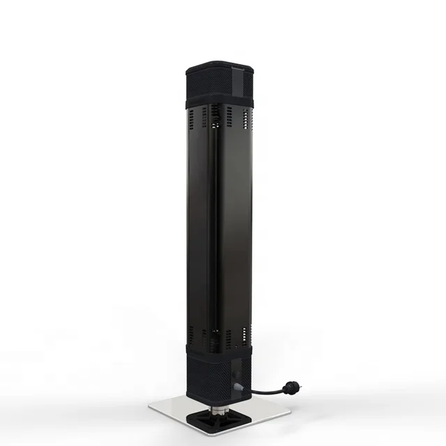 2200W Black  220V-240V 50HZ Freestanding Infrared Patio Heaters with Built in Speakers LDHR012-KB-S