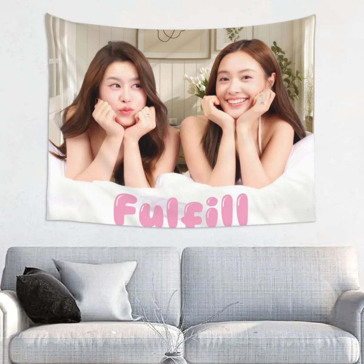 Oombam Eisaya Saralee Magazine Cover Photo Thai TV Fullfill Drama Stills Background Hanging Cloth Home Wall Decor Art Tapestry