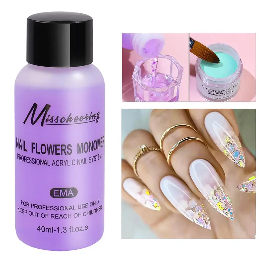 Płyn akrylowy Monomer Nails Art rzeźba rozszerzenie do proszku akrylowego kryształ akrylowy płynne narzędzie do Manicure 40ML J9X8