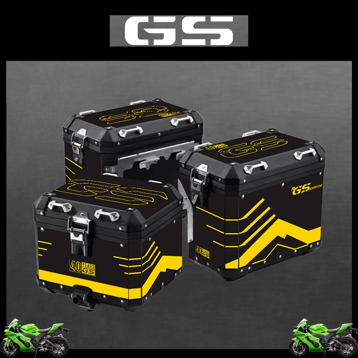 For BMW R1250GS R1200GS F850GS F750GS Adventure Reflective Sticker Protector Set Decorative sticker Aluminum BOX