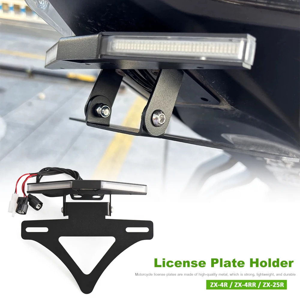 

New Motorcycle Tail Tidy For Kawasaki Ninja ZX-4R ZX-4RR ZX-25R ZX25R Tail Tidy Plug and Play License Plate Holder ZX 4R 4RR