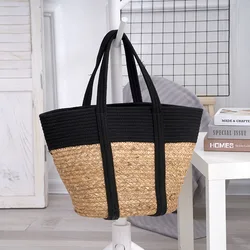 Overlarge Straw Bag Bohemian Woven Shoulder Bag Designer Handbags Summer Travel Beach Bags for Women Tote Rattan Bags Clutch New