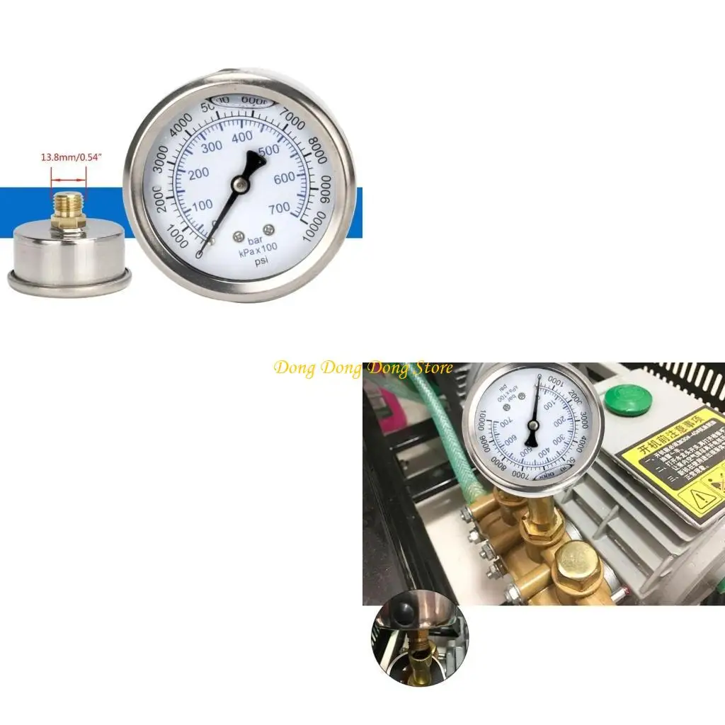 

High Pressure Gauges Car Washer Pressure Gauges 10000psi Fast for Auto