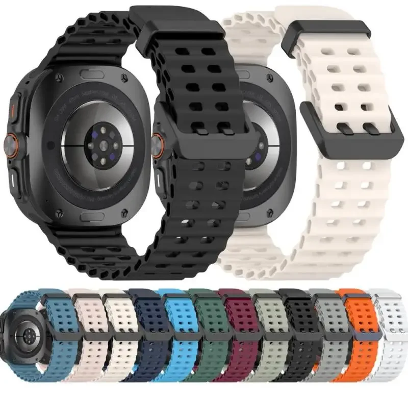マリンバンドサムスンギャラクシーウォッチウルトラ 47 ミリメートルスポーツシリコンストラップブレスレットサムスンギャラクシーウルトラ時計バンドアクセサリー