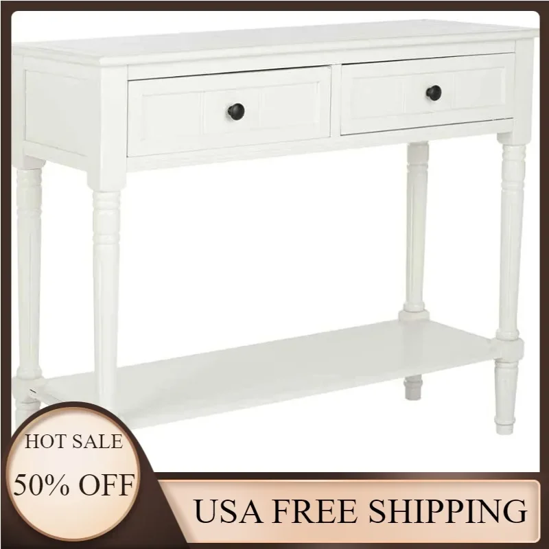 

Safavieh American Homes Collection Samantha Console Table w/ /2-Drawer, Distressed Cream