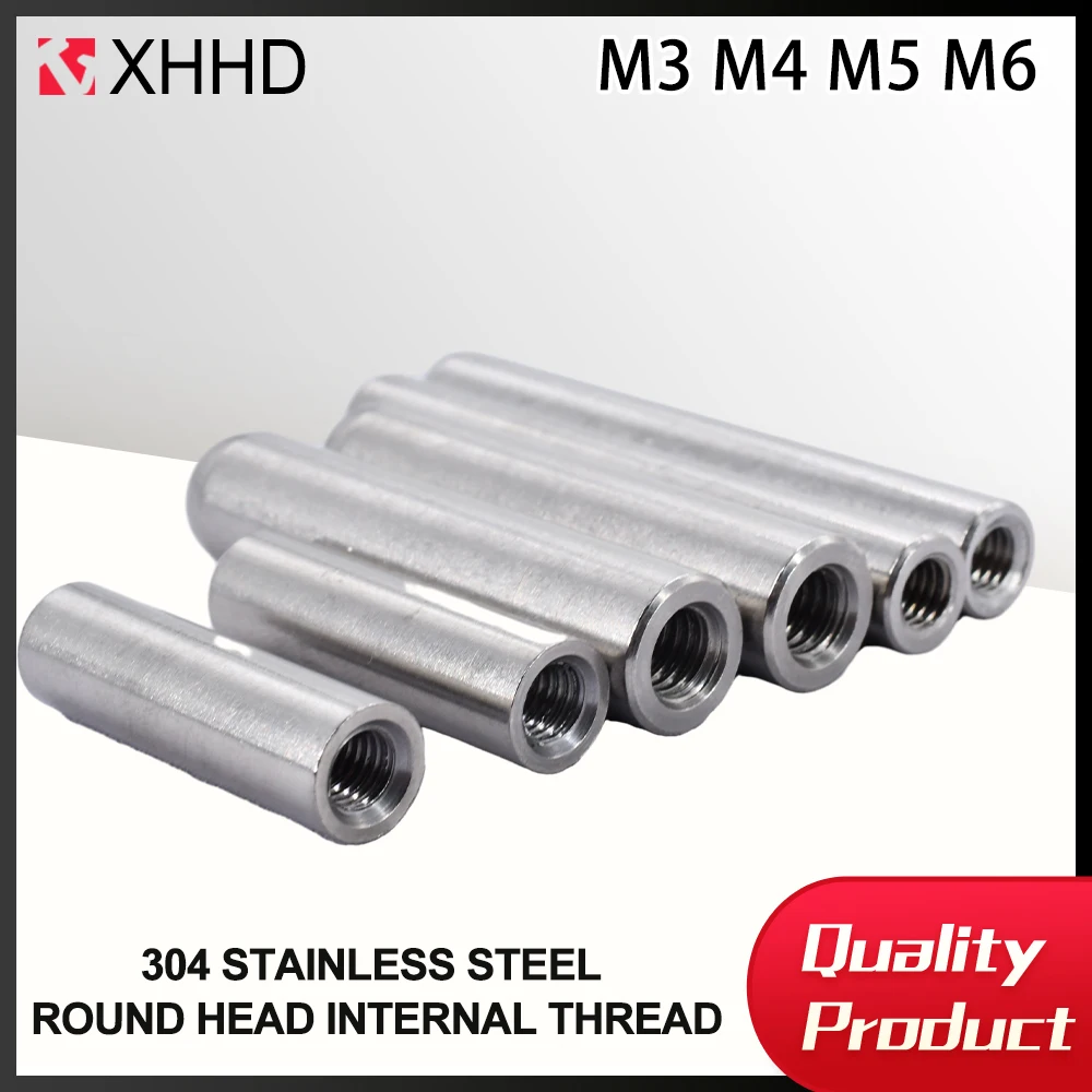 M3 M4 M5 M6 304 Stainless Steel Round Head Guide Pillar Cylindrical /Internal Thread Perforated / Locat Pin Locking Rod Fastener