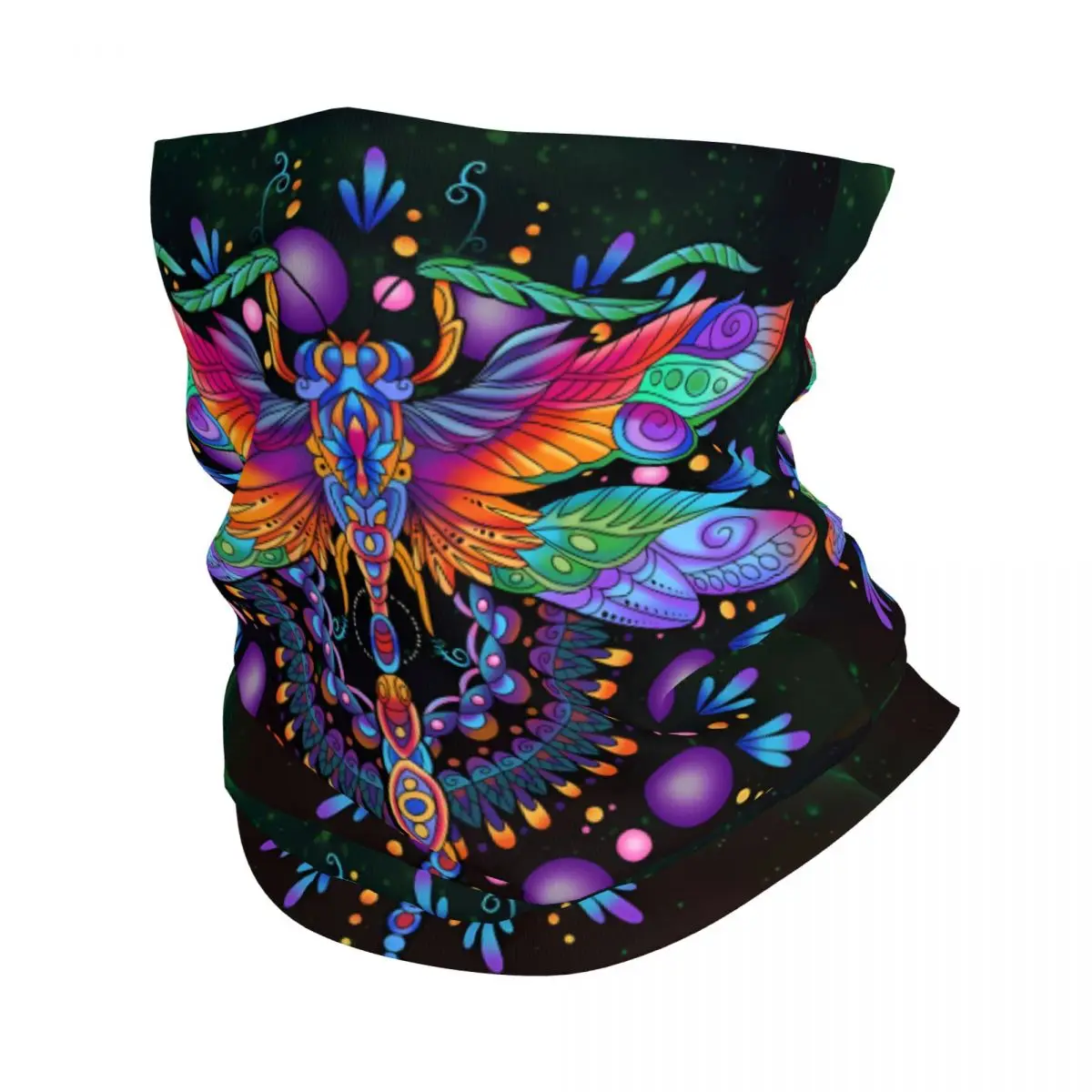 Huichol Totem Scarf Neckerchief Neck Face Mask Polyester