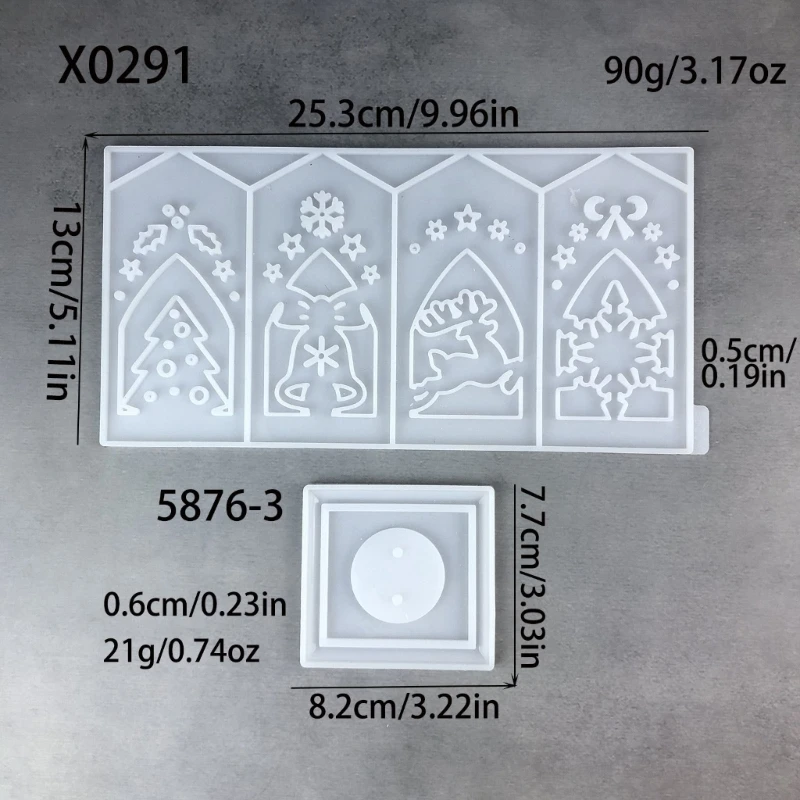3D Candlestick Silicone Mold Christmas Themed Stand Molds Lantern Holder Mould Stylish Home Decorations image 6