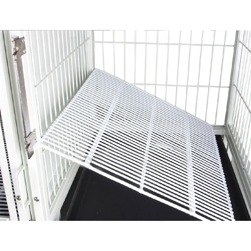 Indoor Dog Crate , with a mirror involved wardrobe, white color pet cage.