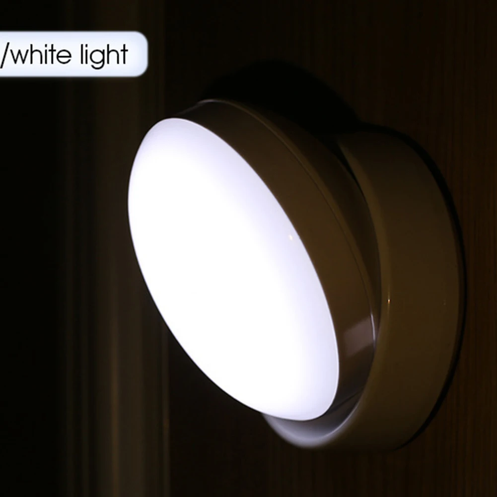 Led Wall Lamps 360 Rotated Motion Sensor Multifunctional Night Light Battery Type Cabinet Light For Bedside Bathroom