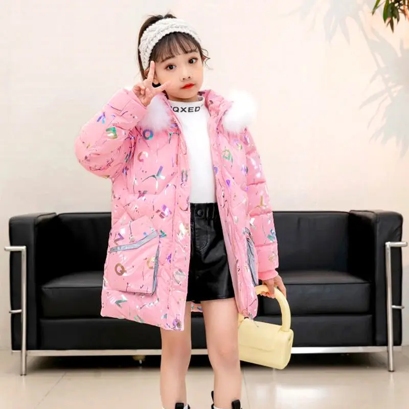 Girls Winter Cotton Clothes 2024 New Thickened Cotton Clothes No Wash Coat Winter Clothes for Girls Parkas Teen Girls 10 9 Years