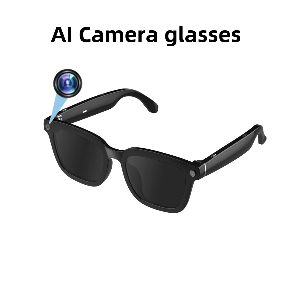 

V03 AI Glasses Real Time Translation Multi-Language Chat Music Call WiFi Upload Pictures Videos Smart Glasses with Camera