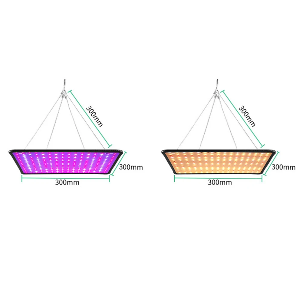 Led Grow Light Full Spectrum Grow Light 27W Paneelkweeklamp Met Hangend Touw Voor Zaailing Groenten Bloem