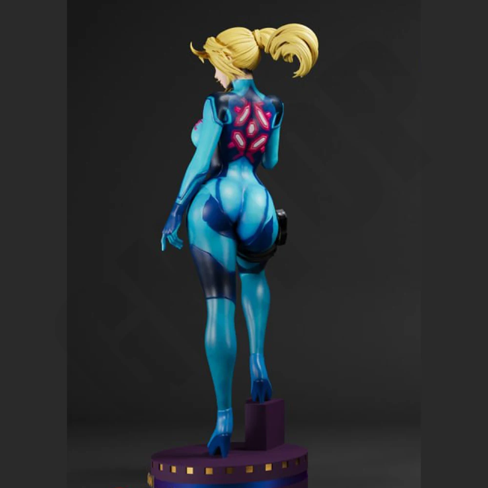 Figurine humaine fantaisie en résine, guerrier féminin de la galaxie, impression 3D, modèle de jouet, Statue de réduction Miniature, non peinte, effet gris, 1/24