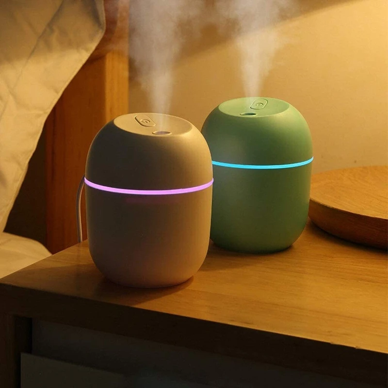 Humidificador de aire USB pequeño, 220Ml, Mini difusor de niebla fría portátil para dormitorio, oficina, escritorio, coche, viaje, atomizador de Aroma