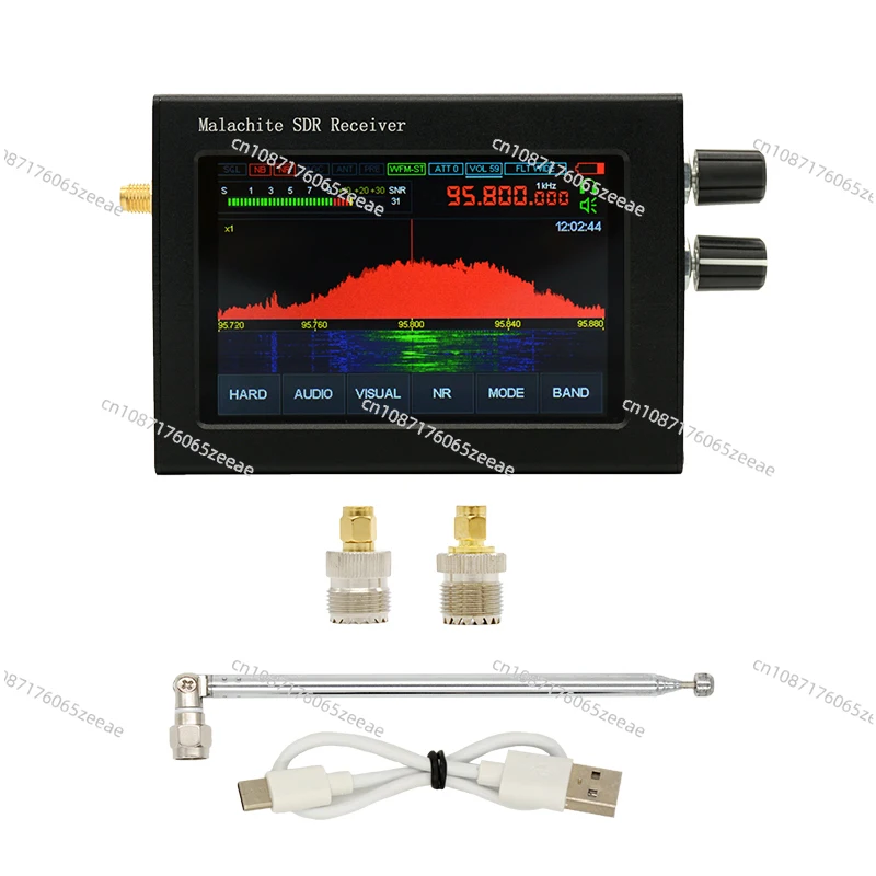 Suitable for 50KHz-2GHZ Malachite SDR Radio Malahiteam DSP SDR HAM Transceiver Receiver with Speaker Battery Metal Case