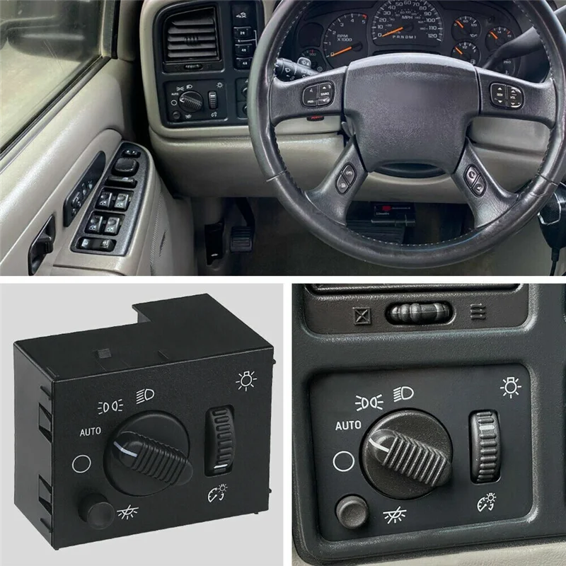 

Highly Recommended Headlight Control Switch For Silverado Cadillac Escalade 2003-2006 GMC D1595G 19381535 5194803