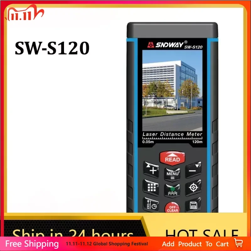 

120m Camera Rangefinder SW-S120 High Quality Laser Distance Meter Area Volumn Digital Angle Ruler Measuring Tape SNDWAY Original