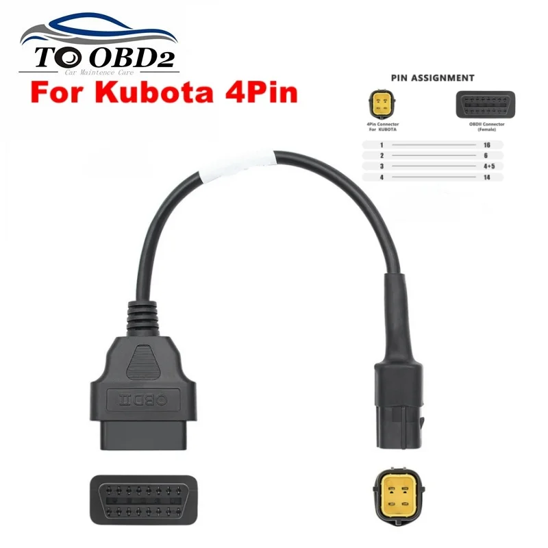 

Новый 4-контактный диагностический кабель для Kubota Takeuchi Diagmaster, адаптер для передачи данных, строительный сельскохозяйственный диагностический инструмент, считыватель кодов