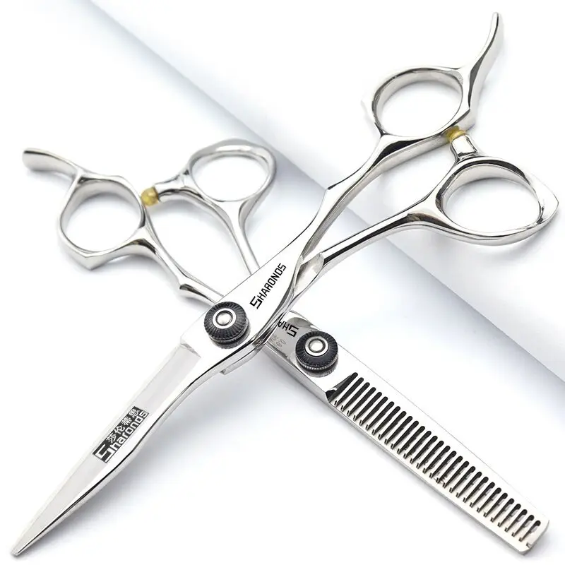 

Scissors specially designed for hair salons, 6-inch, 5.5-inch flat cutting teeth, thin scissors, scissors set tool