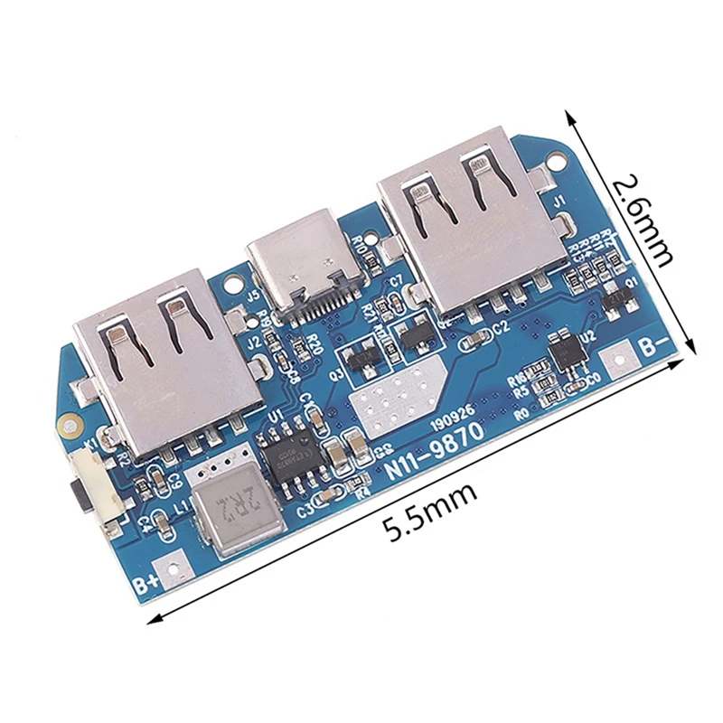 10 Piece Type-C USB 5V 2A Dual USB 18650 Boost Battery Charger Board As Shown Metal For Phone DIY Step Up Module