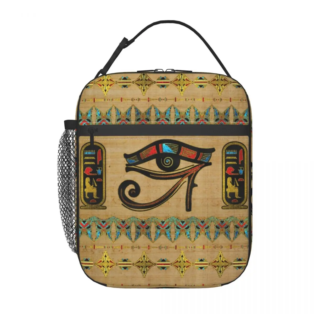 Egyptian Eye Of Horus Thermal Insulated Lunch Bag Women Ancient Egypt Resuable Lunch Container for School Storage Food Box