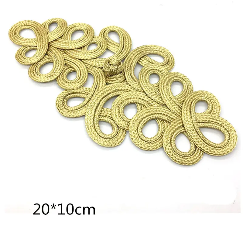 DoreenBeads Golden Color Chinese Frog Buttons Christmas Trees Leaves Shape Chinese Knot Buttons DIY Cheongsam Tang Suit 1Pair