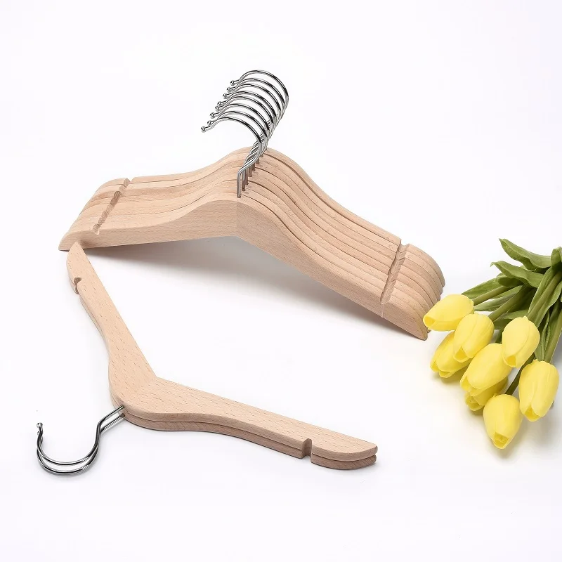 10Pcs/lot 32cm Luxury Beech Hanger Children Clothing store Hangers