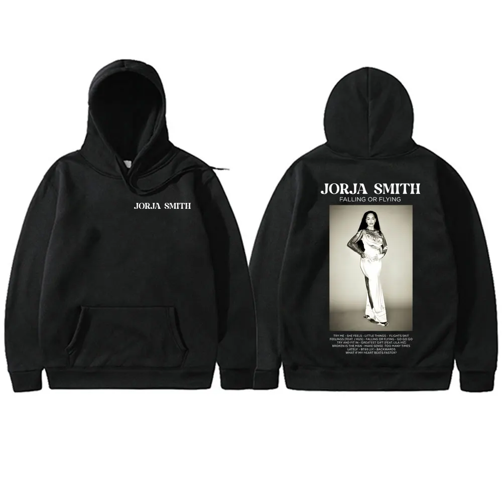 

Singer Jorja Smith Falling or Flying Graphic Print Hoodie Men Women Vintage Oversized Sweatshirt Male Fashion Aesthetic Hoodies