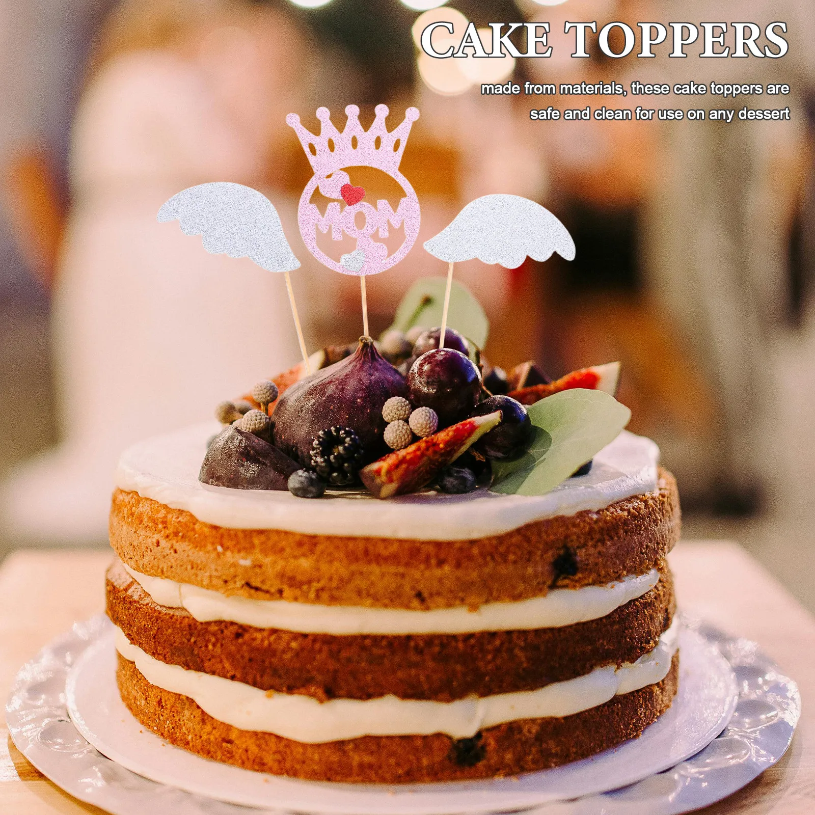 

Набор из 5 украшений для торта ко Дню матери: топперы-сердца с буквами, вставки для капкейков, декор для десертов на день рождения мамы, украшение для праздничного торта