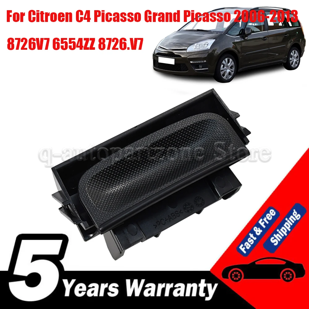 

8726V7 6554ZZ 8726.V7 Tailgate Release Handle For Citroen C4 Grand Picasso 2006-2013 Boot Opening Control with Micro Switch