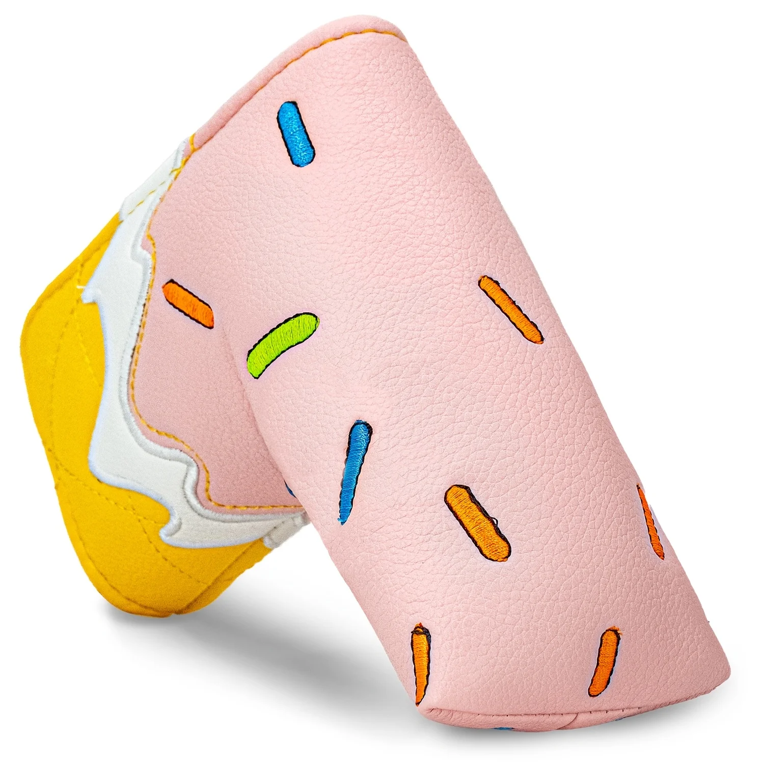 1pc Ice Cream Donut Golf Blade Putter Cover - PU Headcover with Soft Lining, Blade Style Club Protector, Durable & Suitable