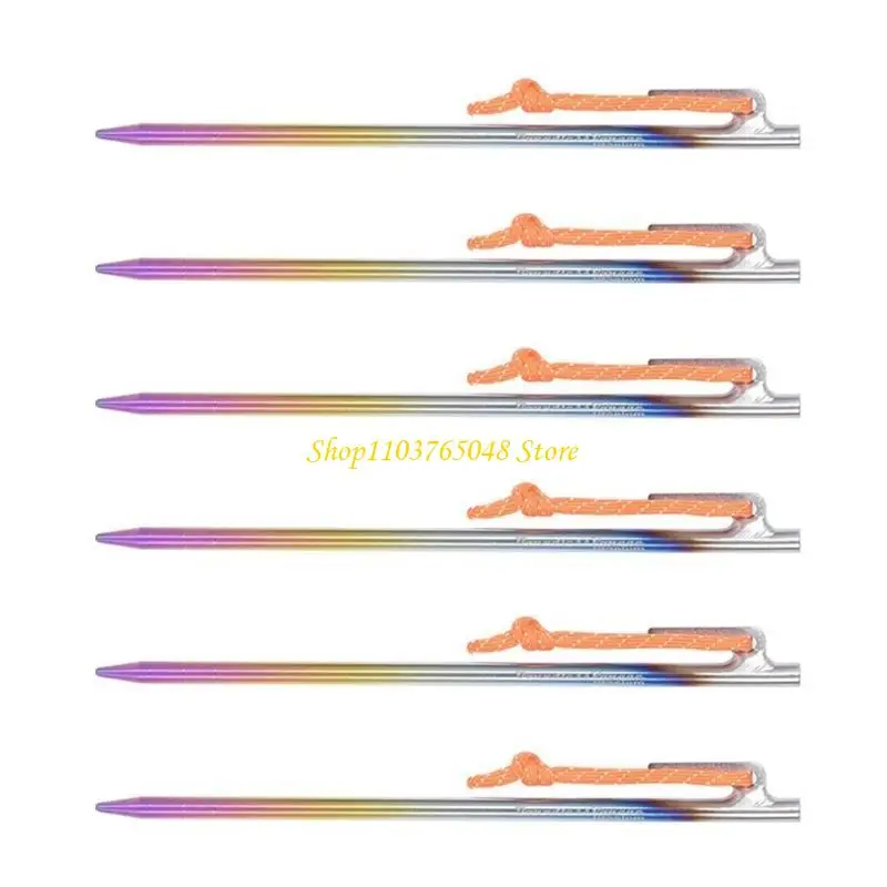 

R53E Long Tent Peg Titaniums Alloy Tent Stakes Peg Firm Tent Hook Ground Anchors Outdoor Canopy Stake Camping Accessories