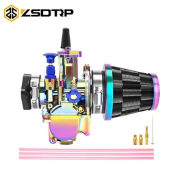 ZSDTRP Motorcycle Colorful Carburetor PWK  21 24 26 28 30 32 34mm Racing Carburetor set for 50cc-250cc 2/4T Dit Pit Bike ATV