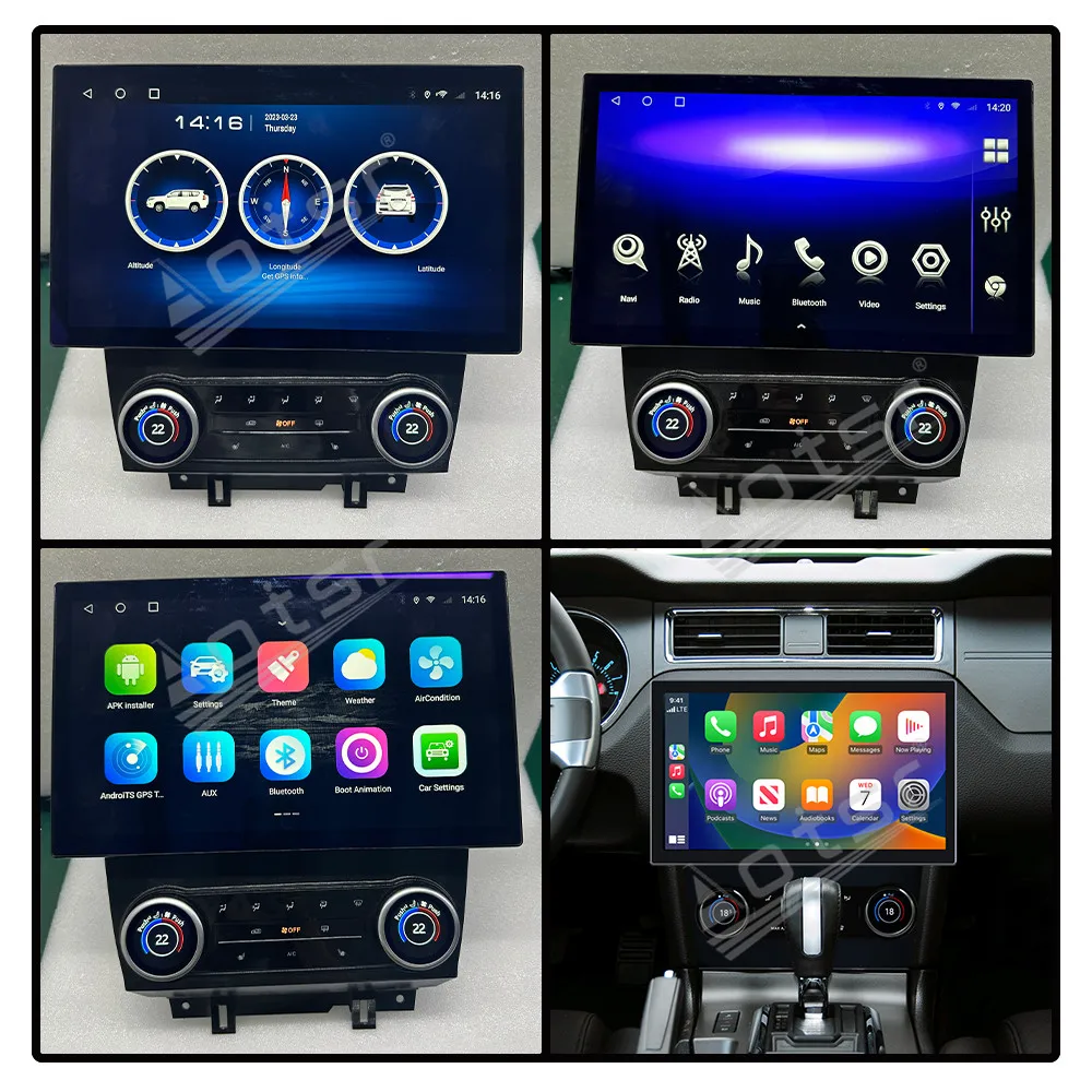 13,3-дюймовый автокарплей для Ford Mustang 2009-2014, автомобильный Android 14.0, радио, мультимедийный плеер, GPS-навигация, сенсорный экран, головное устройство