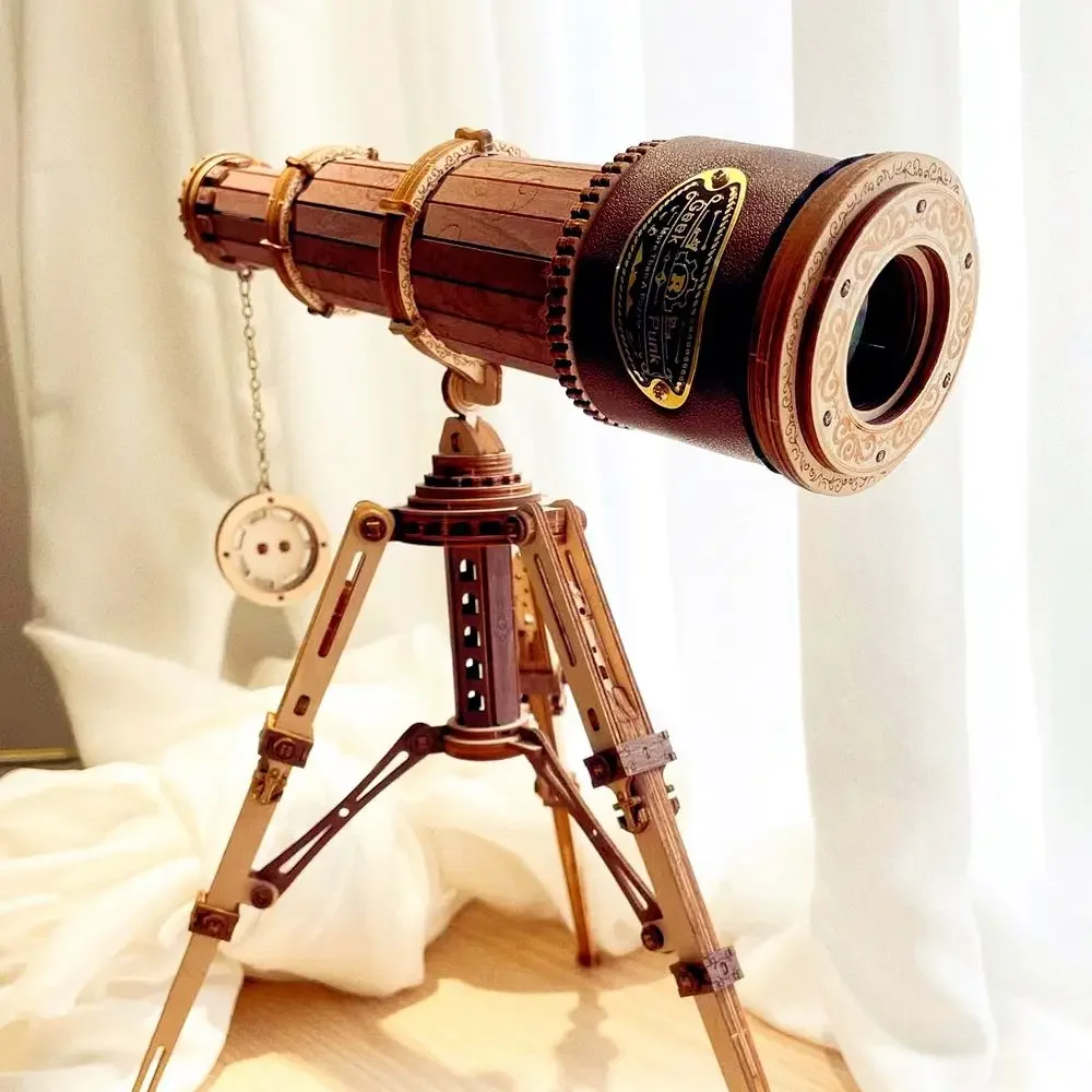 

Creative Monocular DIY Material Telescope Wooden Patchwork Three-dimensional Handmade Creative Home Decoration Ornament