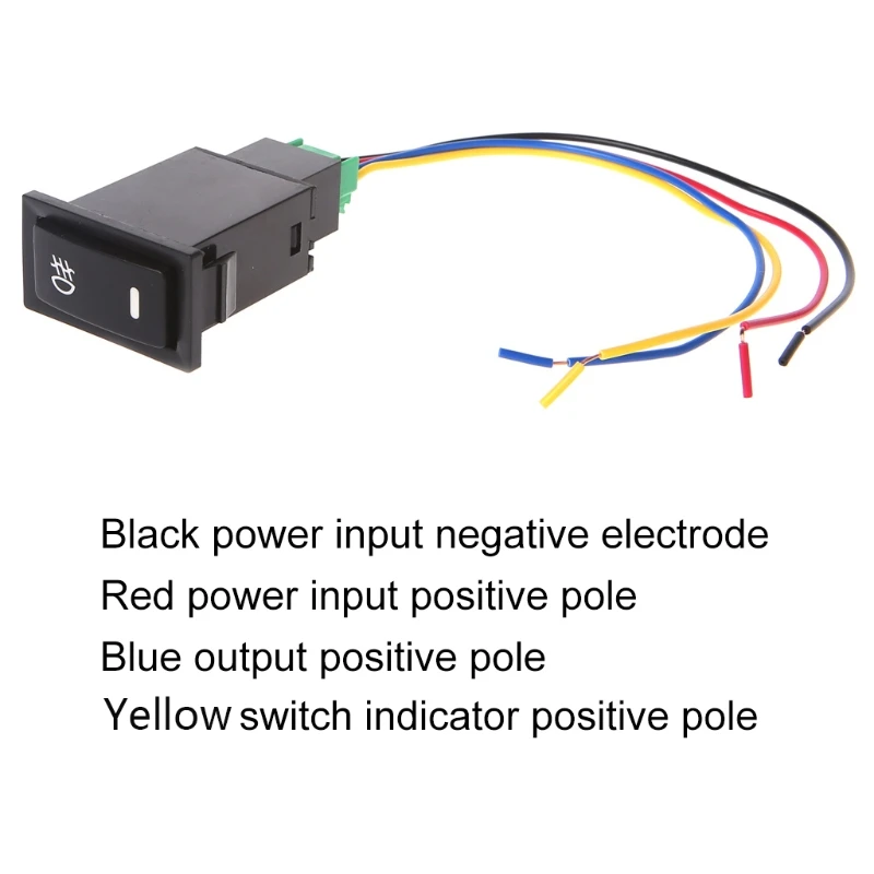 QM82 Automobile Refitting Fog Lamp Switch Self Locking Fog Light Button Replacement
