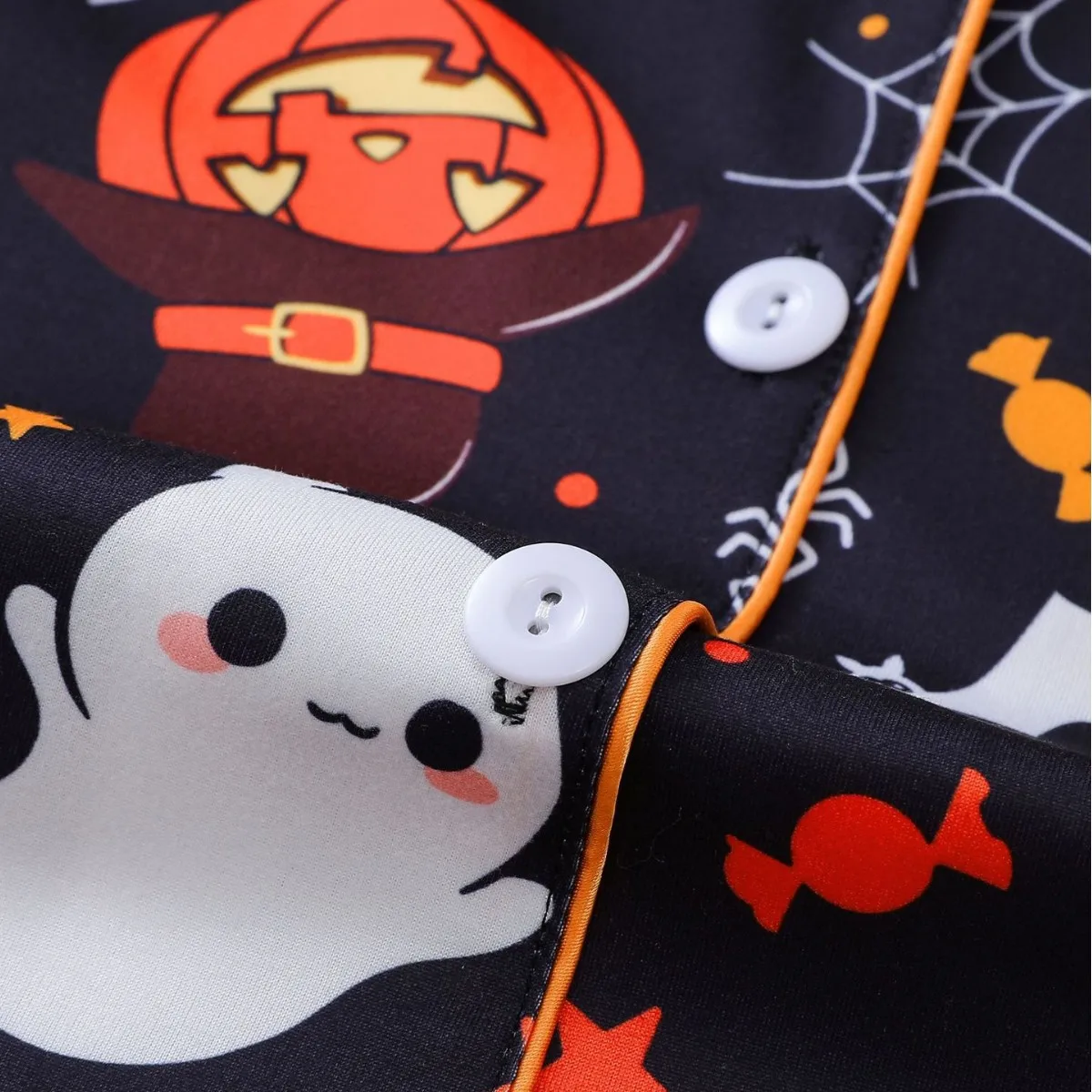 Halloween Women Pajama Set Autumn Collar Comfortable Pajama Set Sleepwear for Women